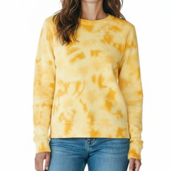 Athleta Sundown Yellow Tie Dye Sweatshirt - Picture 1 of 10
